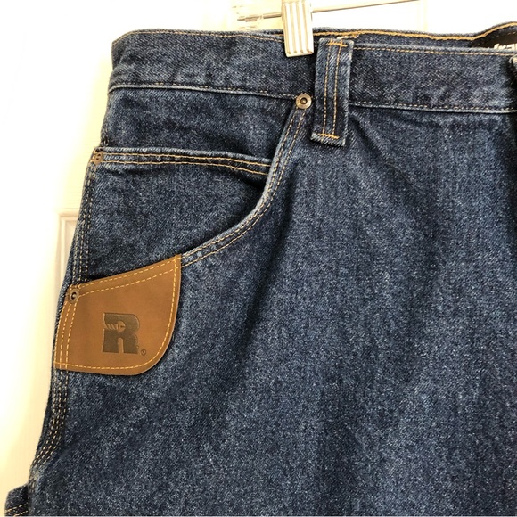 Wrangle Riggs Workwear Dark-wash Utility Denim Shorts - Picture 5 of 16